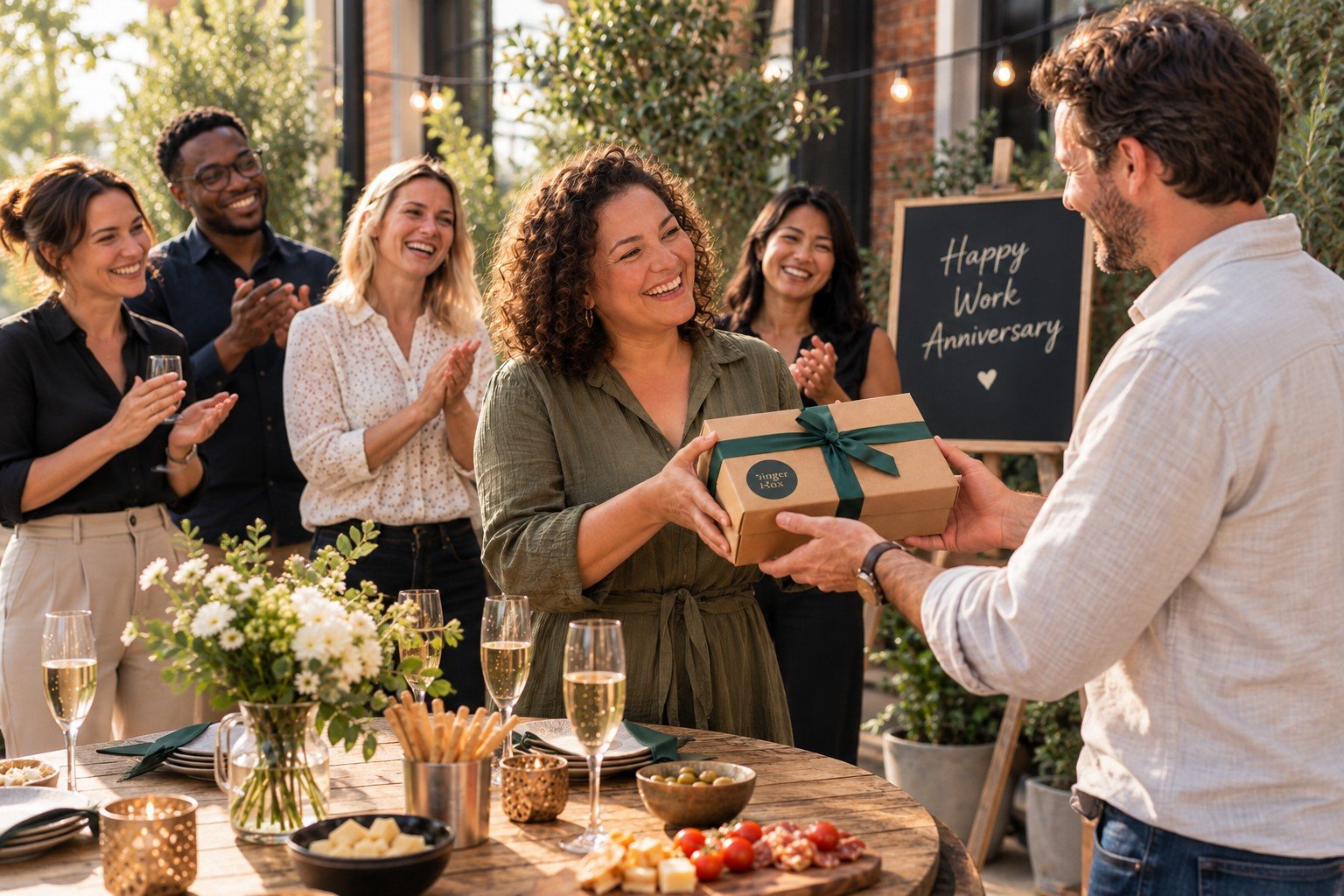 Jubilarisgeschenk medewerker - overhandiging
